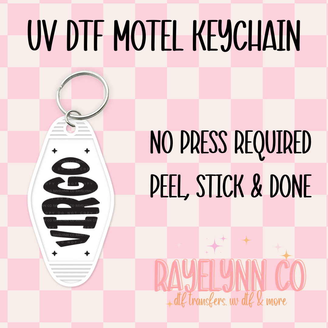 VIRGO- UV DTF MOTEL KEYCHAIN