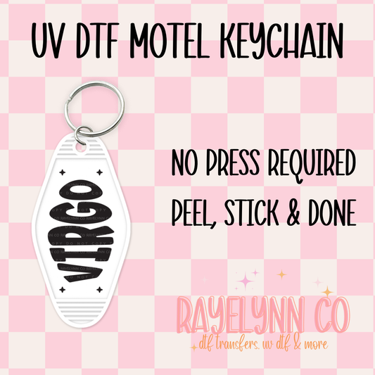 VIRGO- UV DTF MOTEL KEYCHAIN