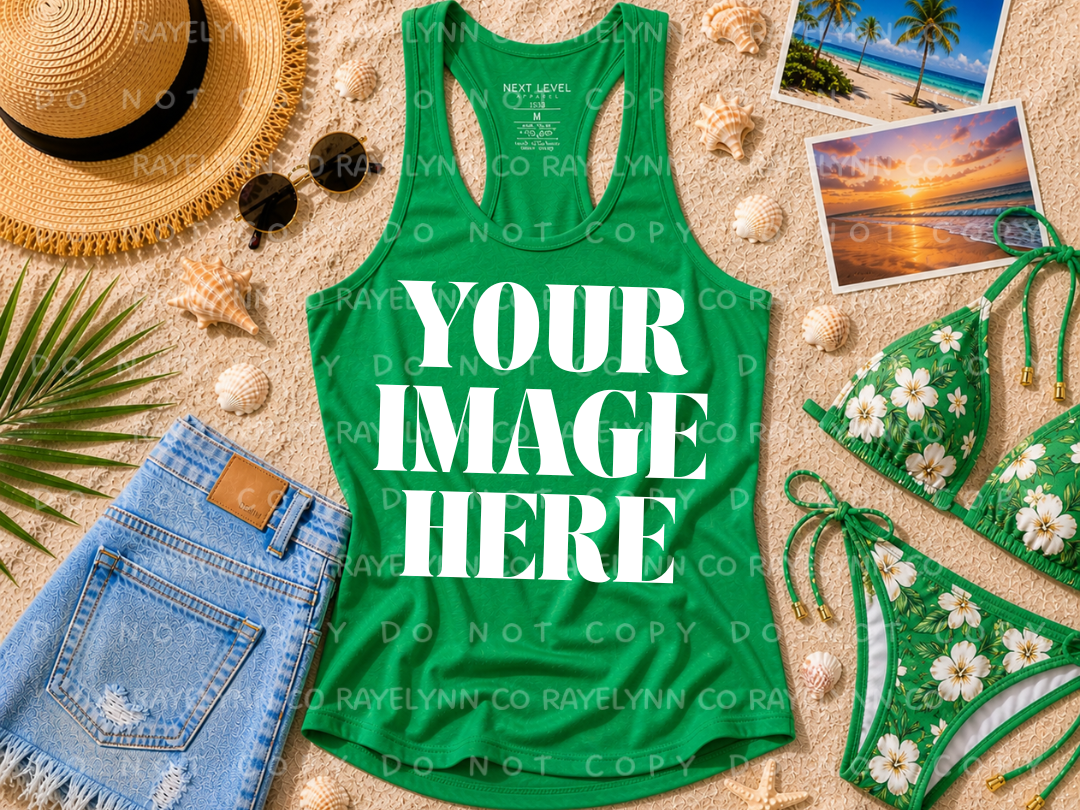 NEXT LEVEL KELLY GREEN BLANK MOCK UP- DIGITAL DOWNLOAD