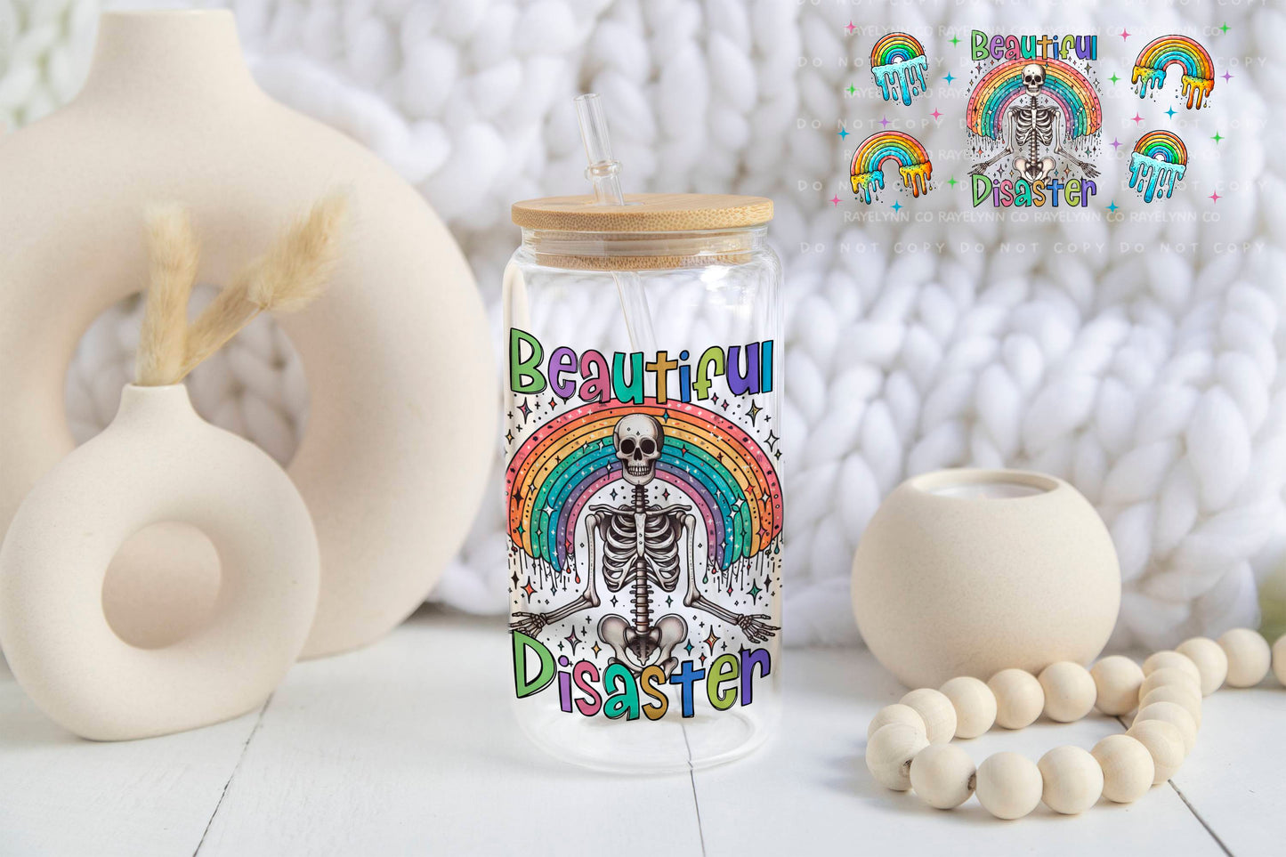 BEAUTIFUL DISASTER- UV DTF WRAP