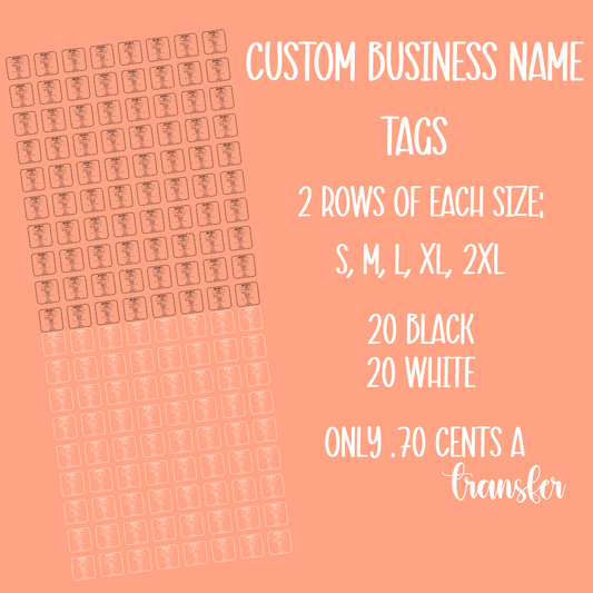 CUSTOMIZED SHIRT TAG PREMADE 22X48 GANGSHEET