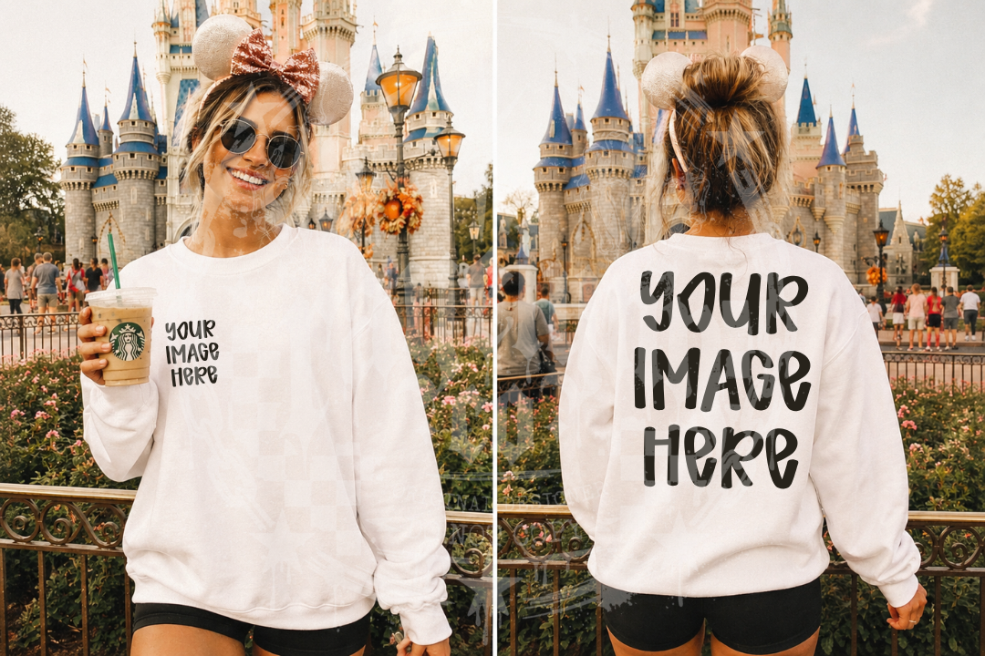 GILDAN WHITE BLANK MOCKUP- DIGITAL DOWNLOAD