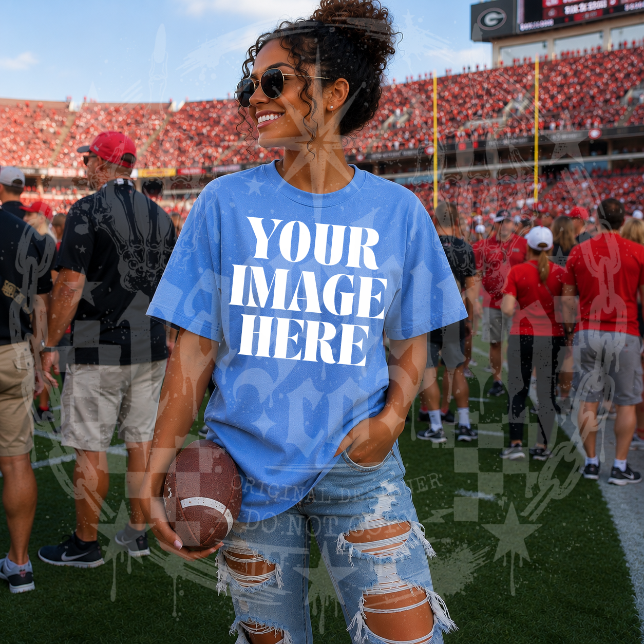GILDAN CAROLINA BLUE BLANK MOCKUP- DIGITAL DOWNLOAD