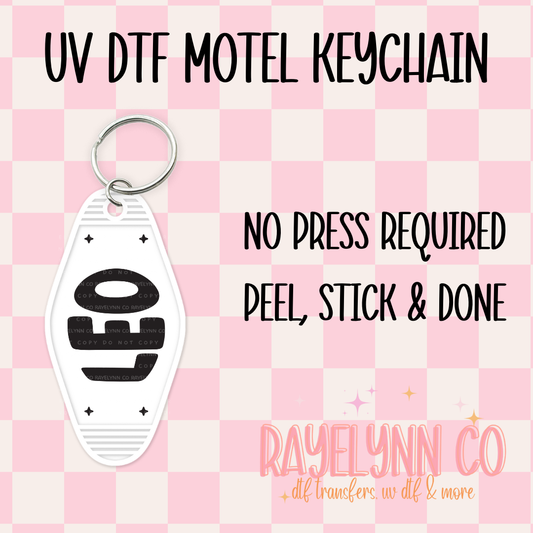 LEO- UV DTF MOTEL KEYCHAIN