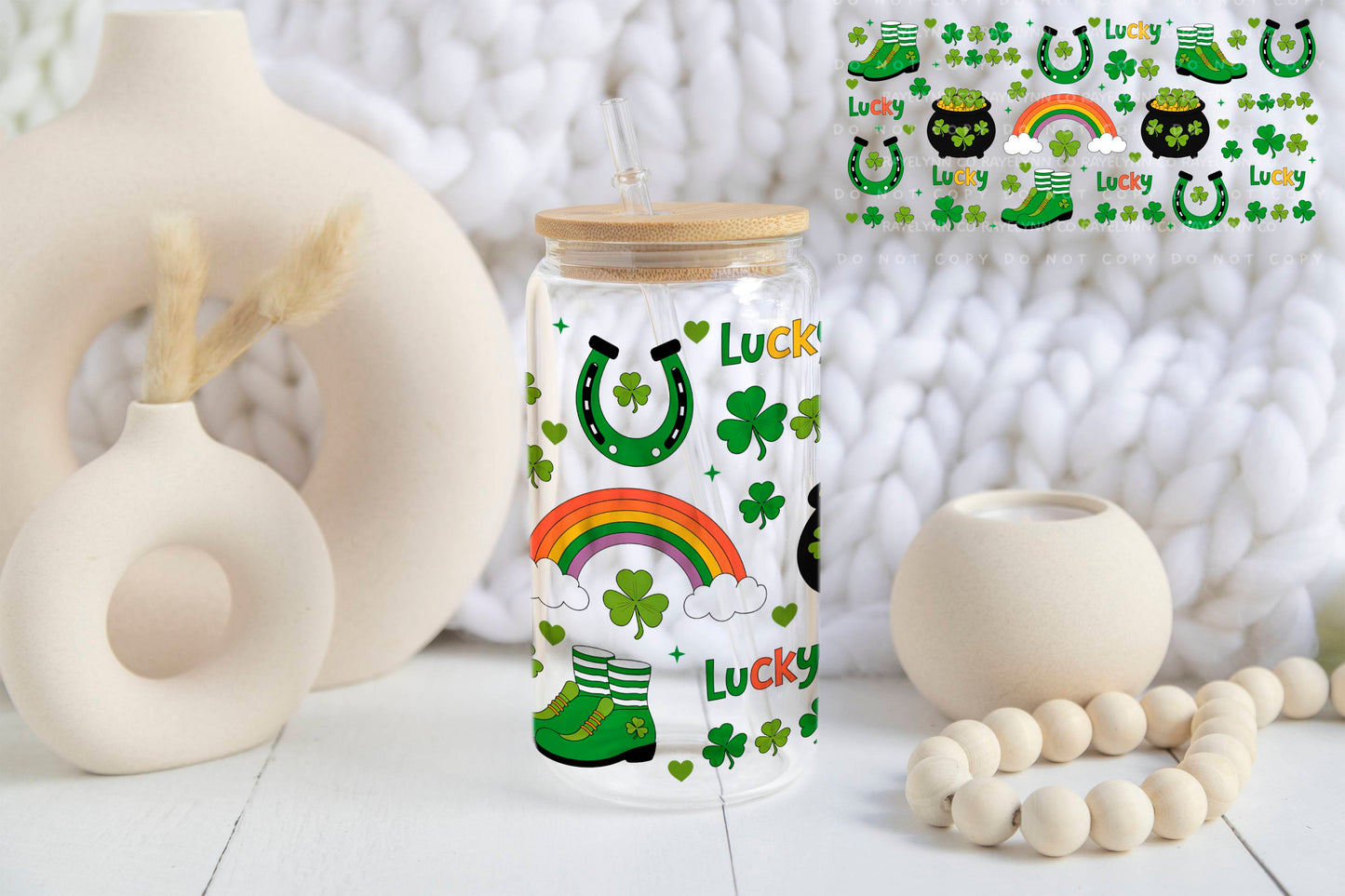 LUCKY SHAMROCK- UV DTF WRAP