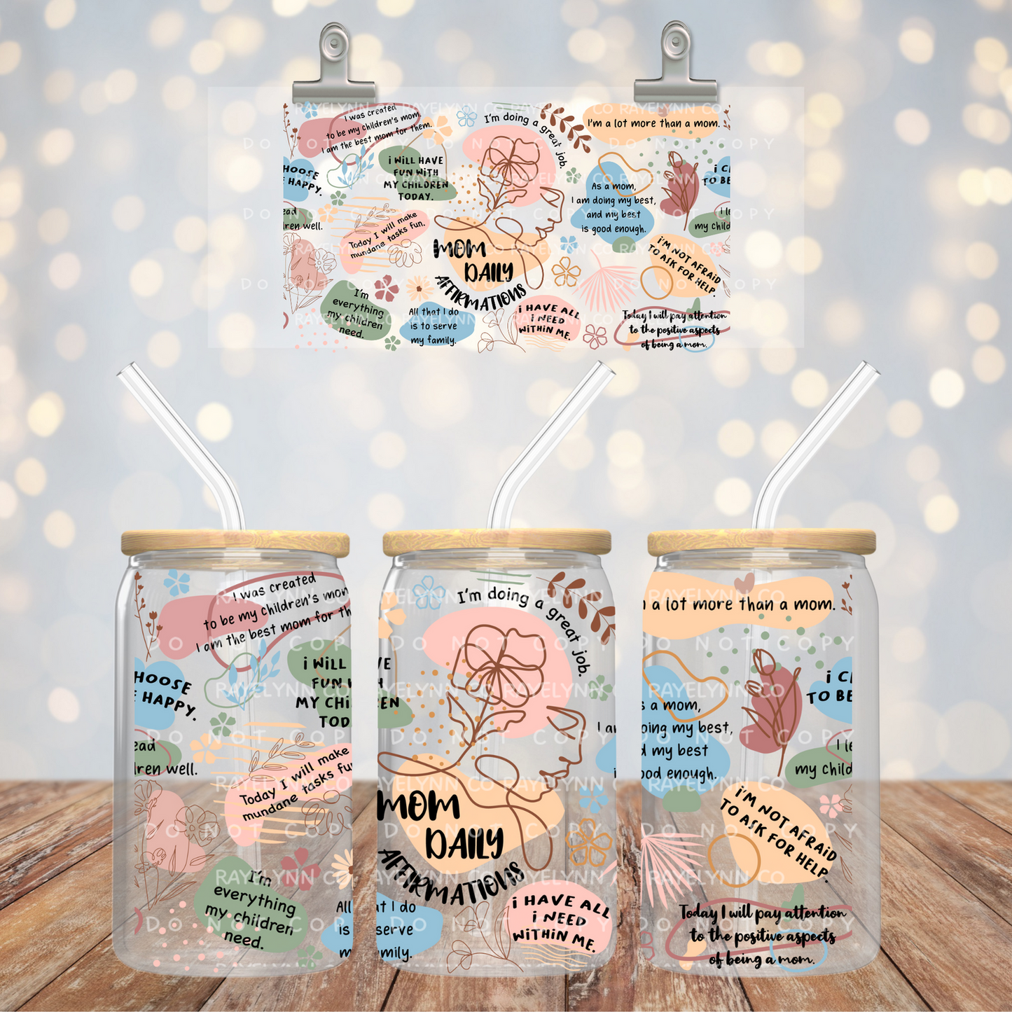 MOM DAILY- UV DTF WRAP