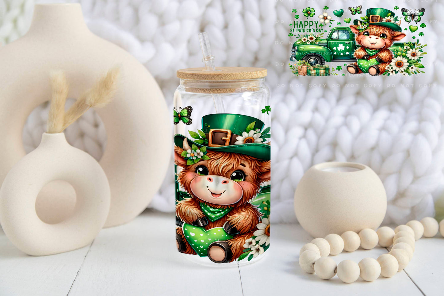 HIGHLAND PARTICK'S DAY- UV DTF WRAP