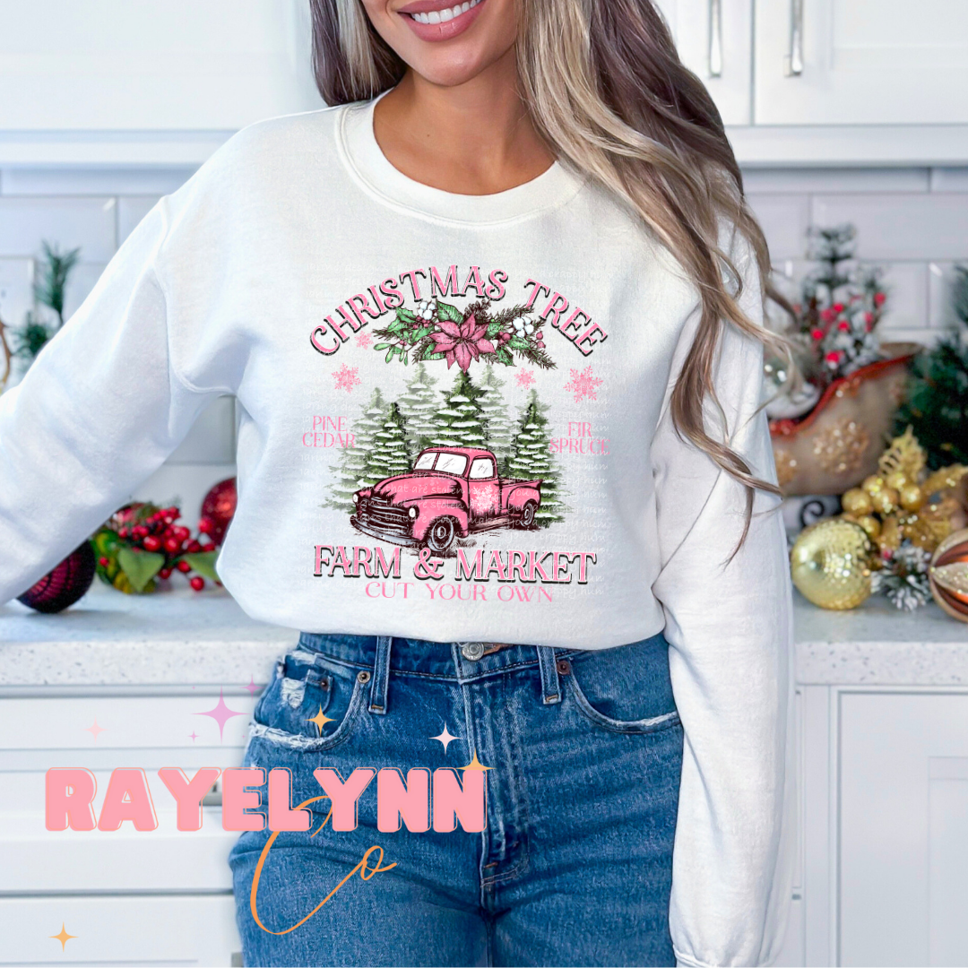 PINK CHRISTMAS TREE- DTF