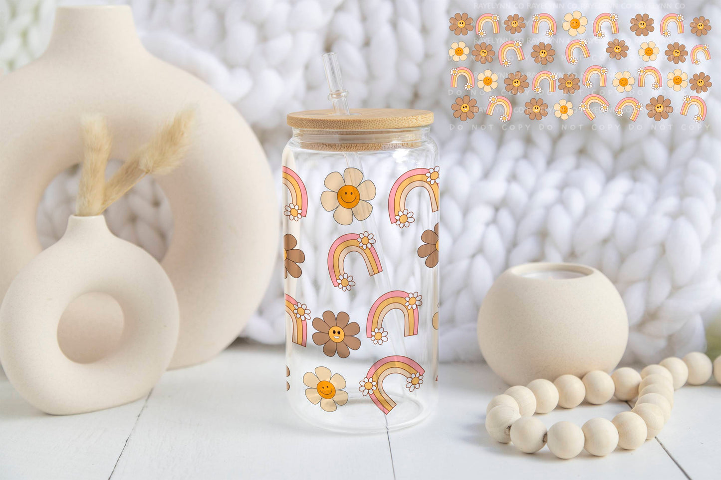 BOHO RAINBOW- UV DTF WRAP