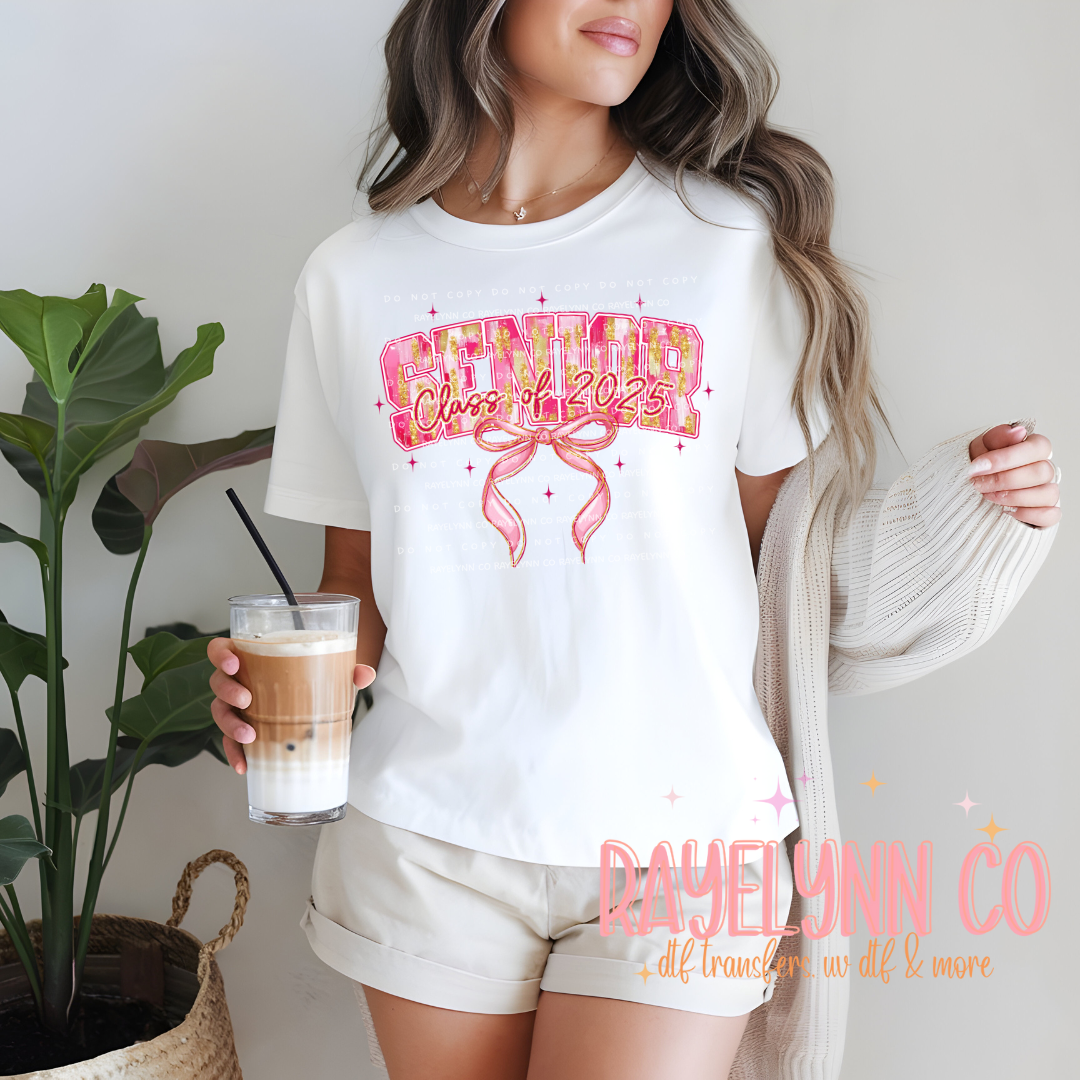 SENIOR PINK BOW 2025- DTF