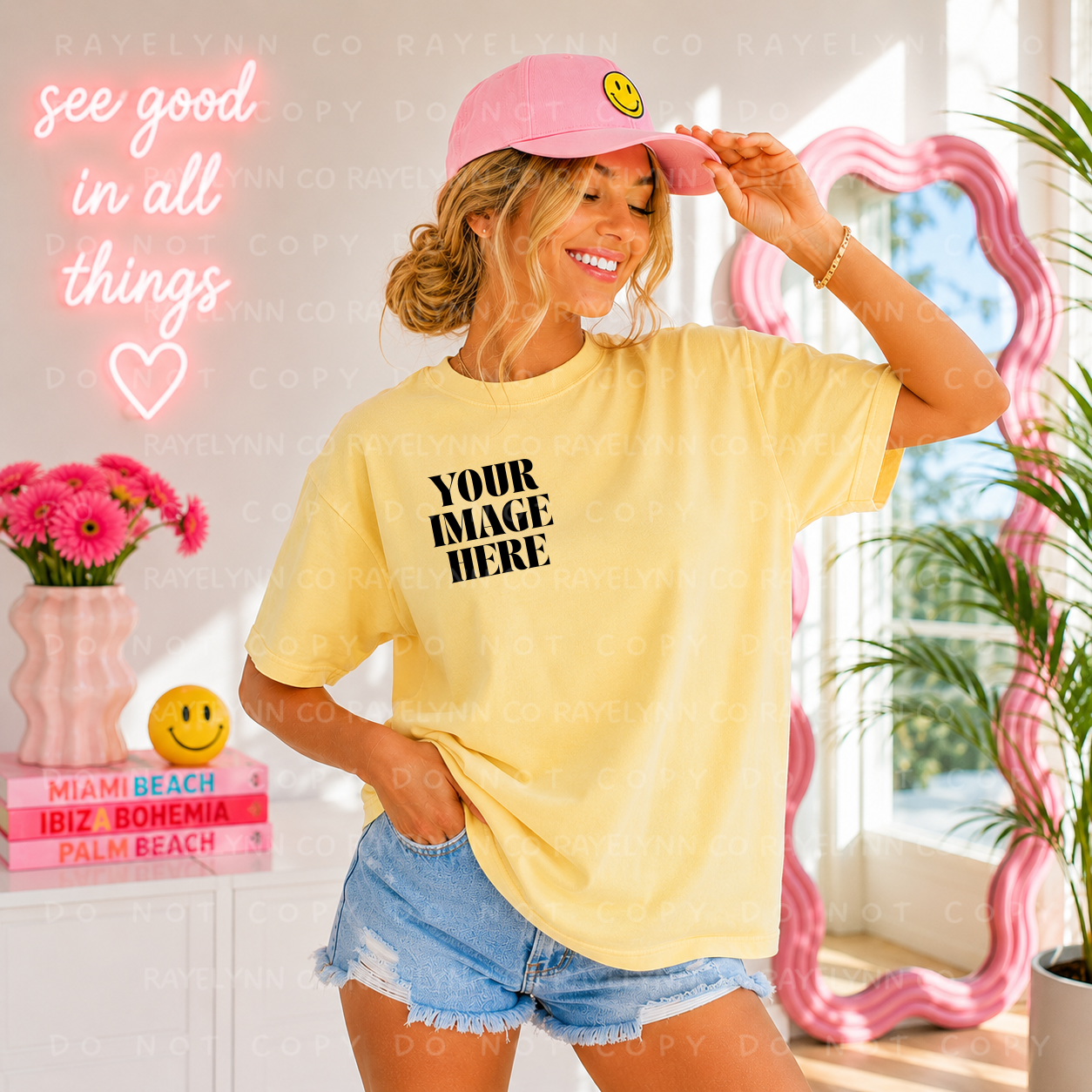 COMFORT COLOR BANANA BLANK MOCK UP- DIGITAL DOWNLOAD