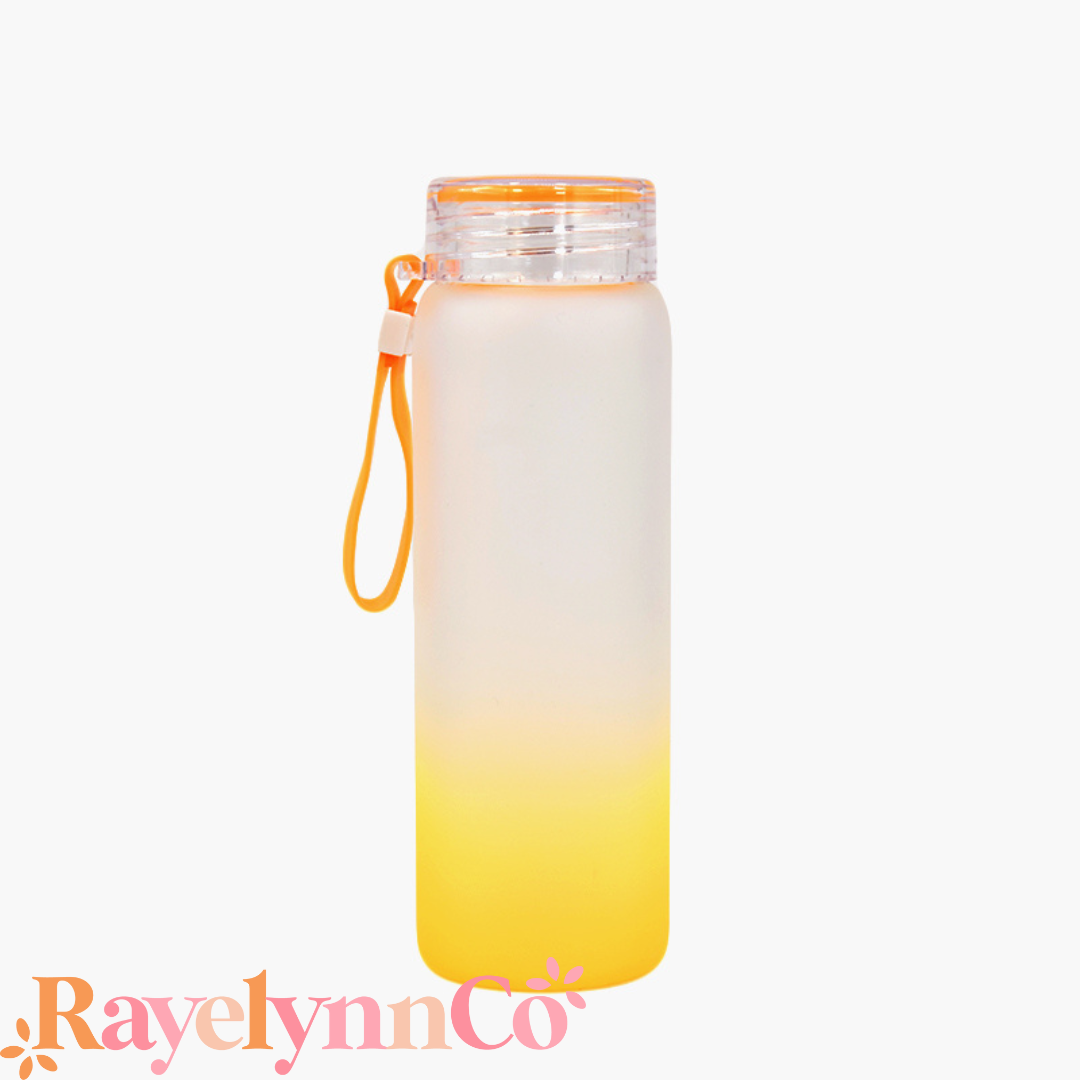 ORANGE GLASS WATER BOTTLE 16 OZ – Rayelynn Co.
