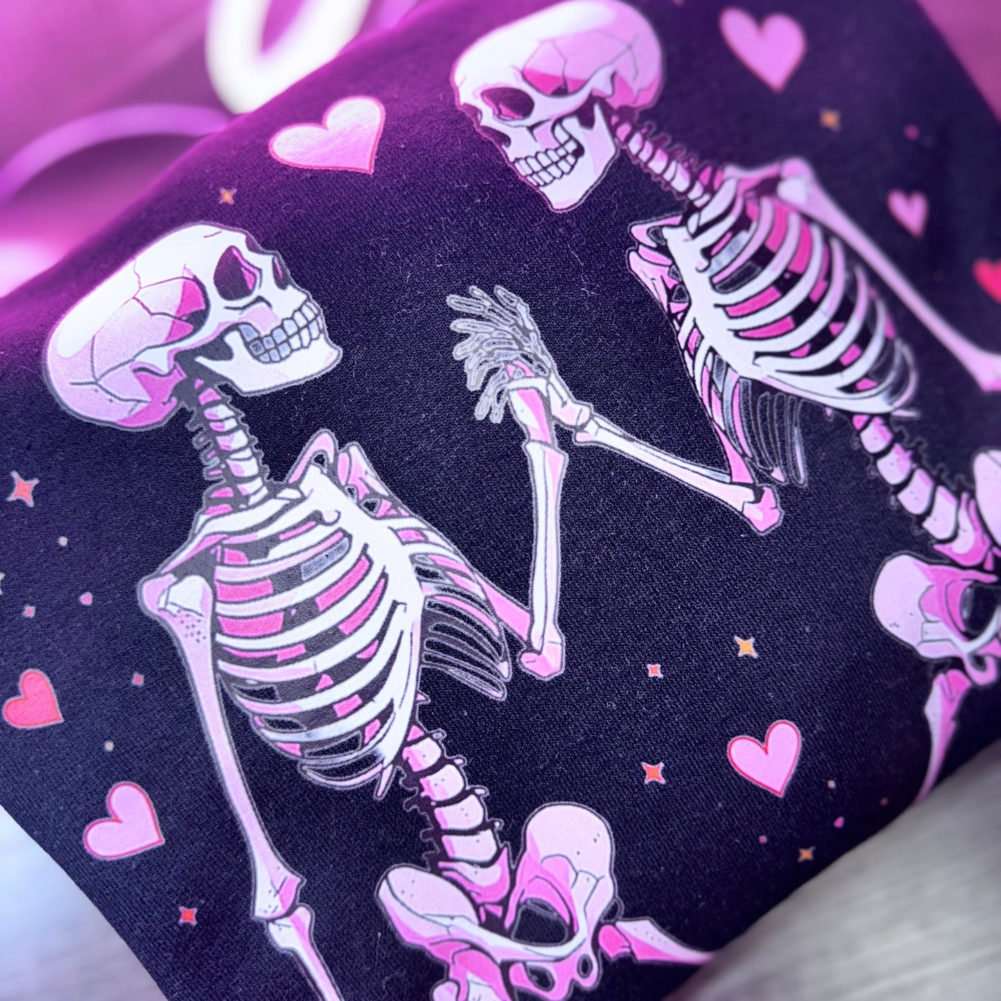 PINK SKELLY VIBE CREWNECK