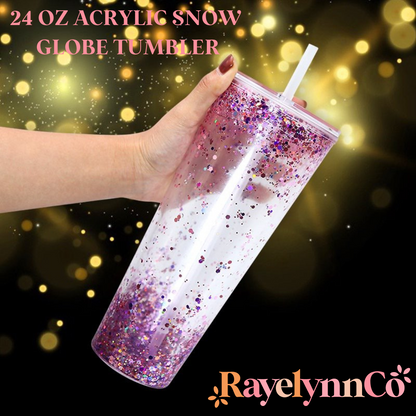 ACRYLIC 24 OZ SNOW GLOBE