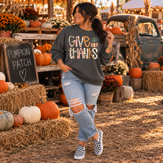GIVE THANKS-DTF TRANSFER