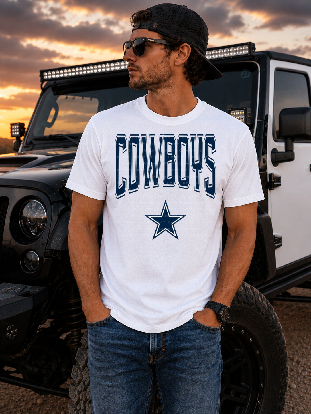 COWBOYS OUTLINE-DTF TRANSFER