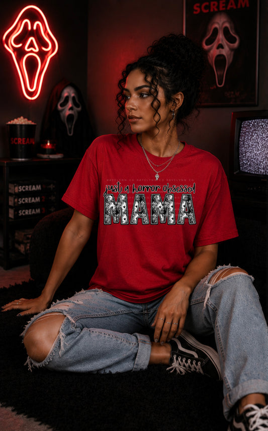 HORROR OBSESSED MAMA -DTF TRANSFER