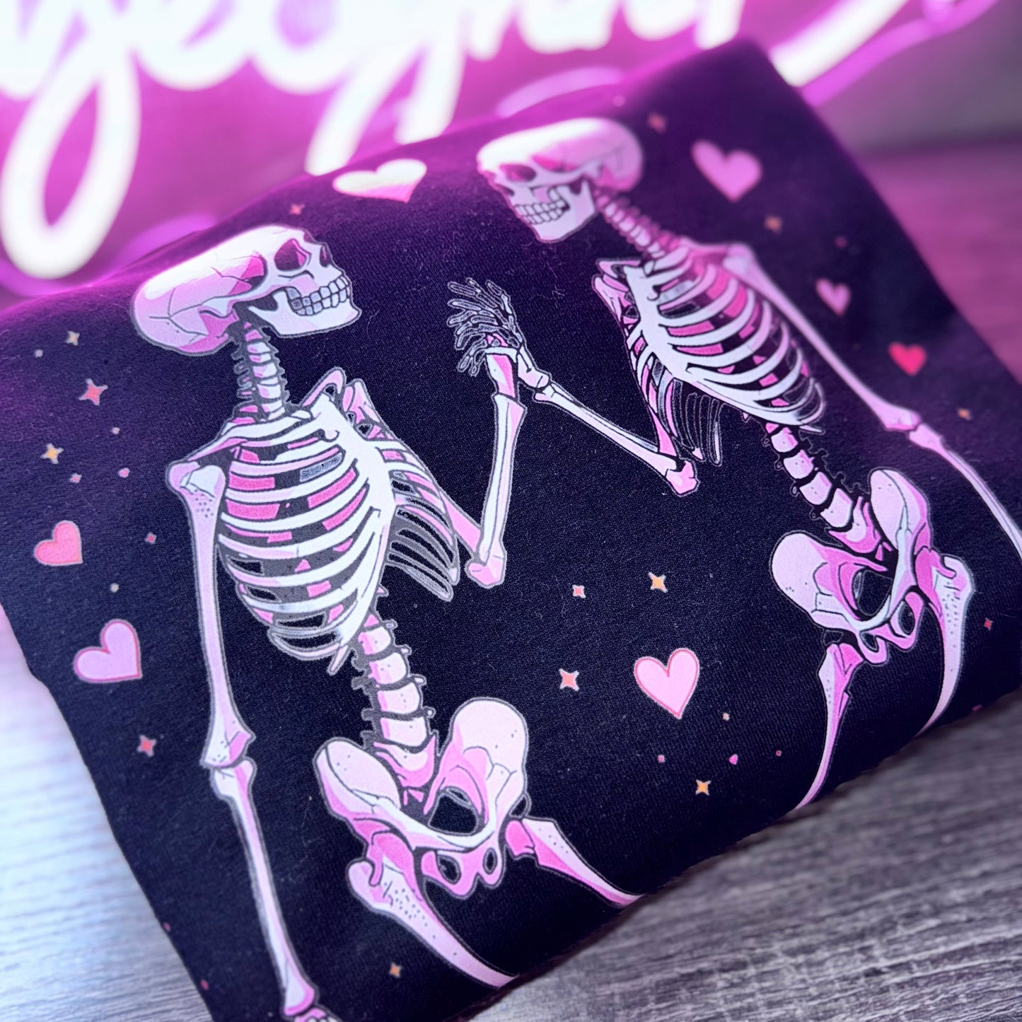 PINK SKELLY VIBE CREWNECK