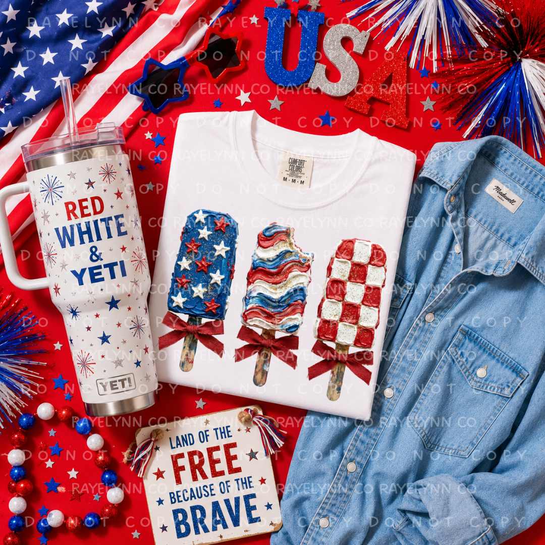 4TH OF JULY POP- DTF TRANSFER