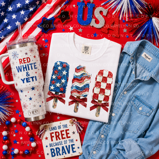 4TH OF JULY POP- DTF TRANSFER