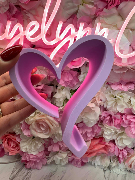 HEART PHONE HOLDER (LAVENDER)-3D PRINTED