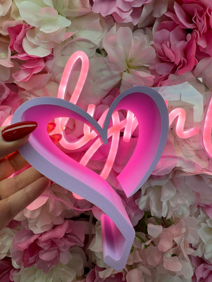 HEART PHONE HOLDER (LAVENDER)-3D PRINTED