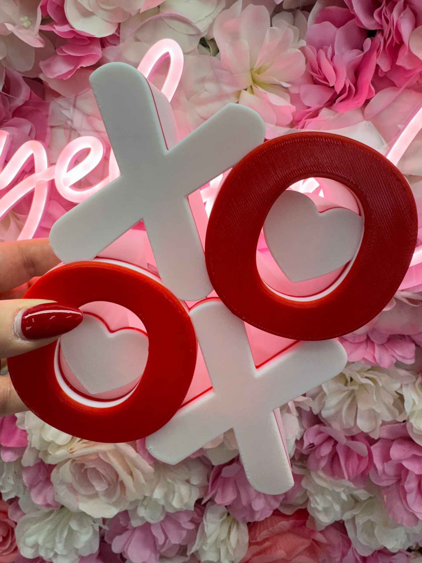 RED/WHITE XOXO SOAP HOLDER-3D PRINTED