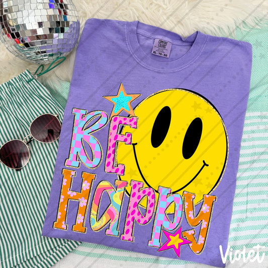 BE HAPPY- DTF TRANSFER