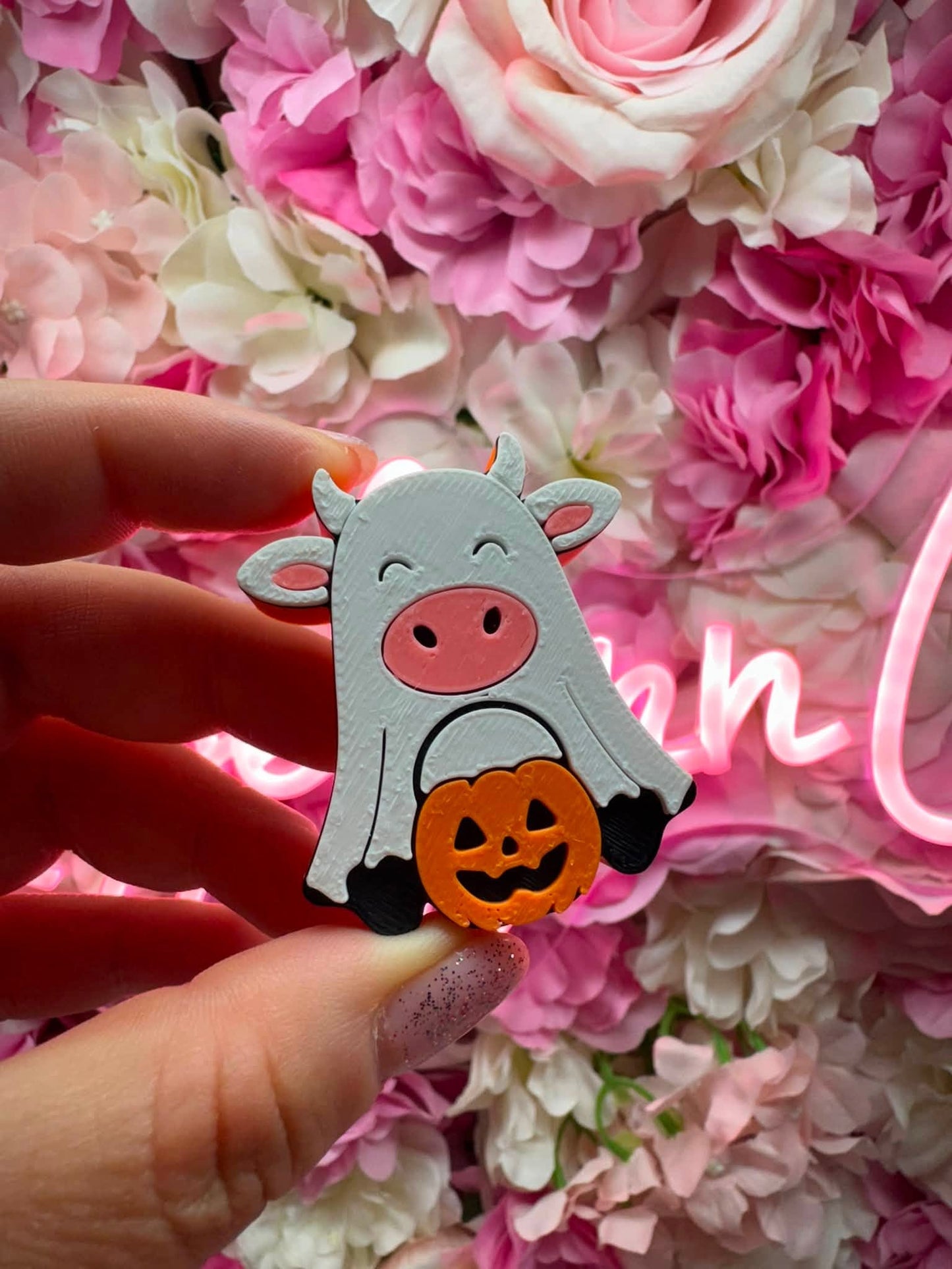 GHOST COW- 3D STRAW TOPPERS