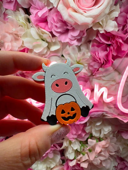 GHOST COW- 3D STRAW TOPPERS