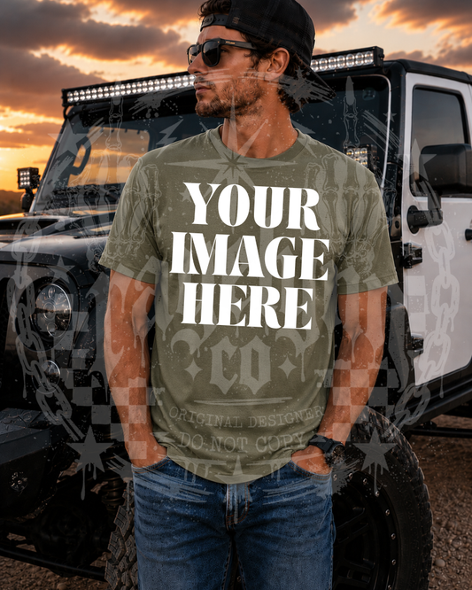 BELLA + CANVAS MILITARY GREEN BLANK MOCKUP- DIGITAL DOWNLOAD