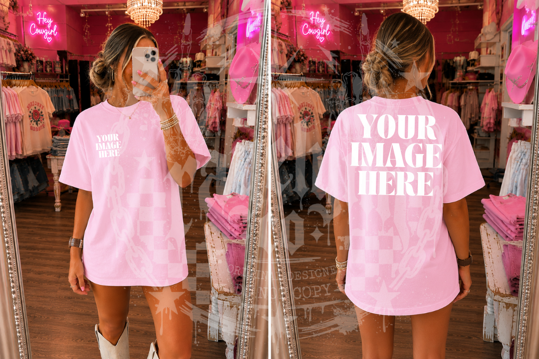 BELLA + CANVAS PINK BLANK MOCKUP- DIGITAL DOWNLOAD