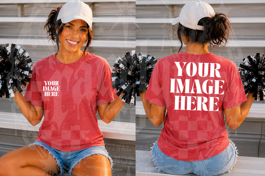 BELLA + CANVAS HEATHER RED BLANK MOCKUP- DIGITAL DOWNLOAD