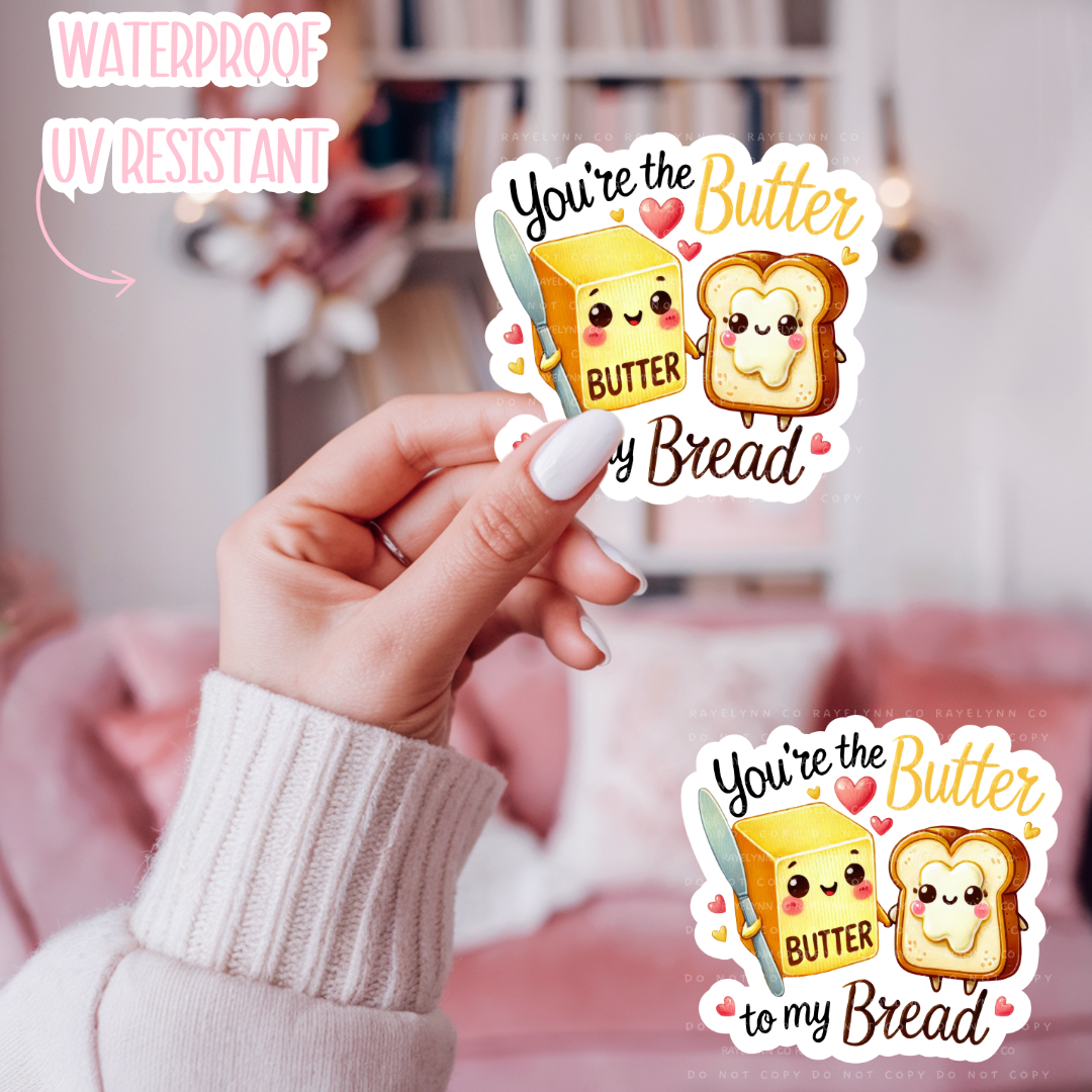 BUTTER & BREAD- DIE CUT STICKER