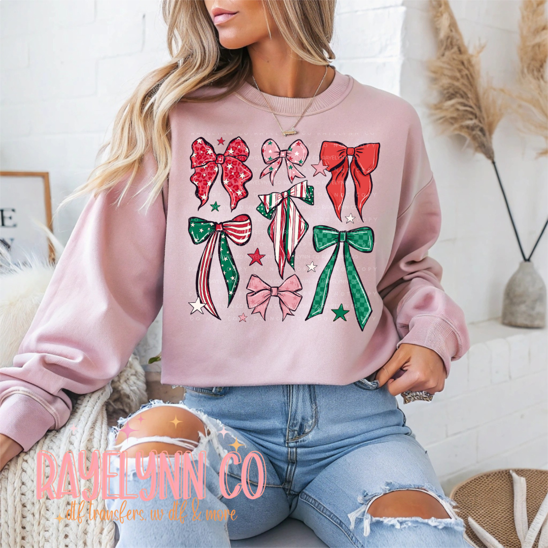 CHRISTMAS BOWS- DTF