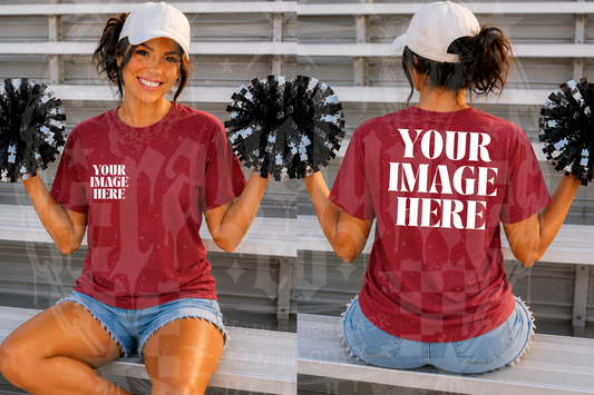 BELLA + CANVAS HEATHER CARDINALS BLANK MOCKUP- DIGITAL DOWNLOAD