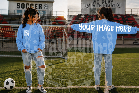 GILDAN CAROLINA BLUE BLANK MOCKUP- DIGITAL DOWNLOAD