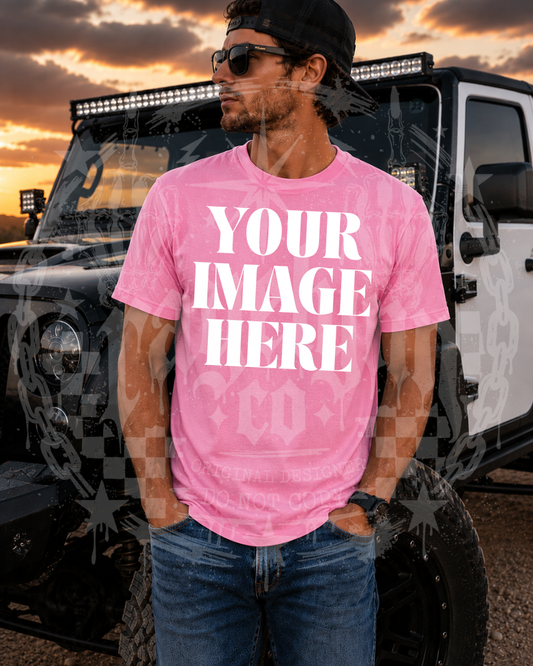 BELLA + CANVAS CHARITY PINK BLANK MOCKUP- DIGITAL DOWNLOAD
