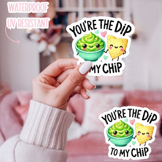 CHIP & DIP- DIE CUT STICKER