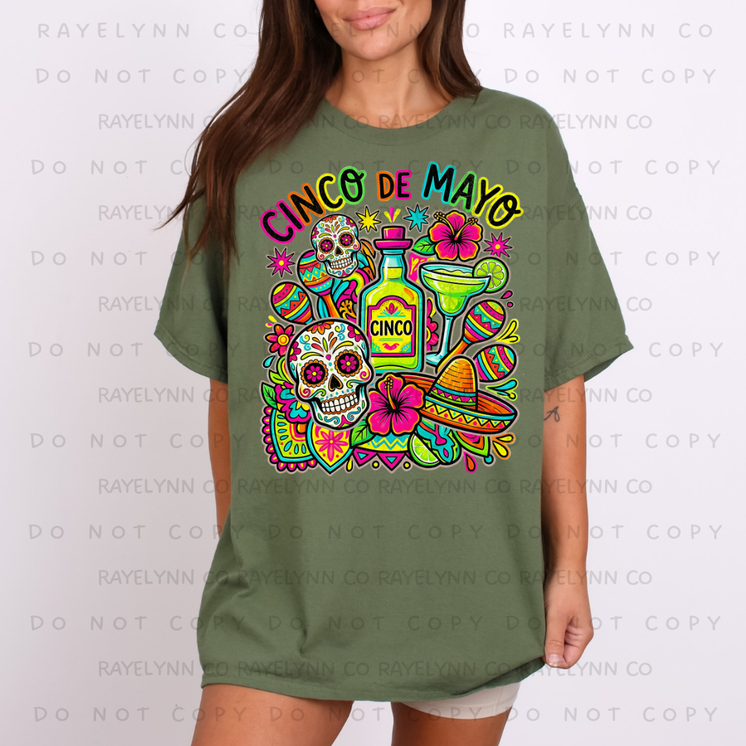 CINCO DE MAYO DISTRESSED- DTF TRANSFER