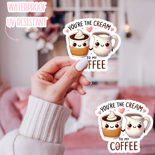 COFFEE & CREAMER- DIE CUT STICKER