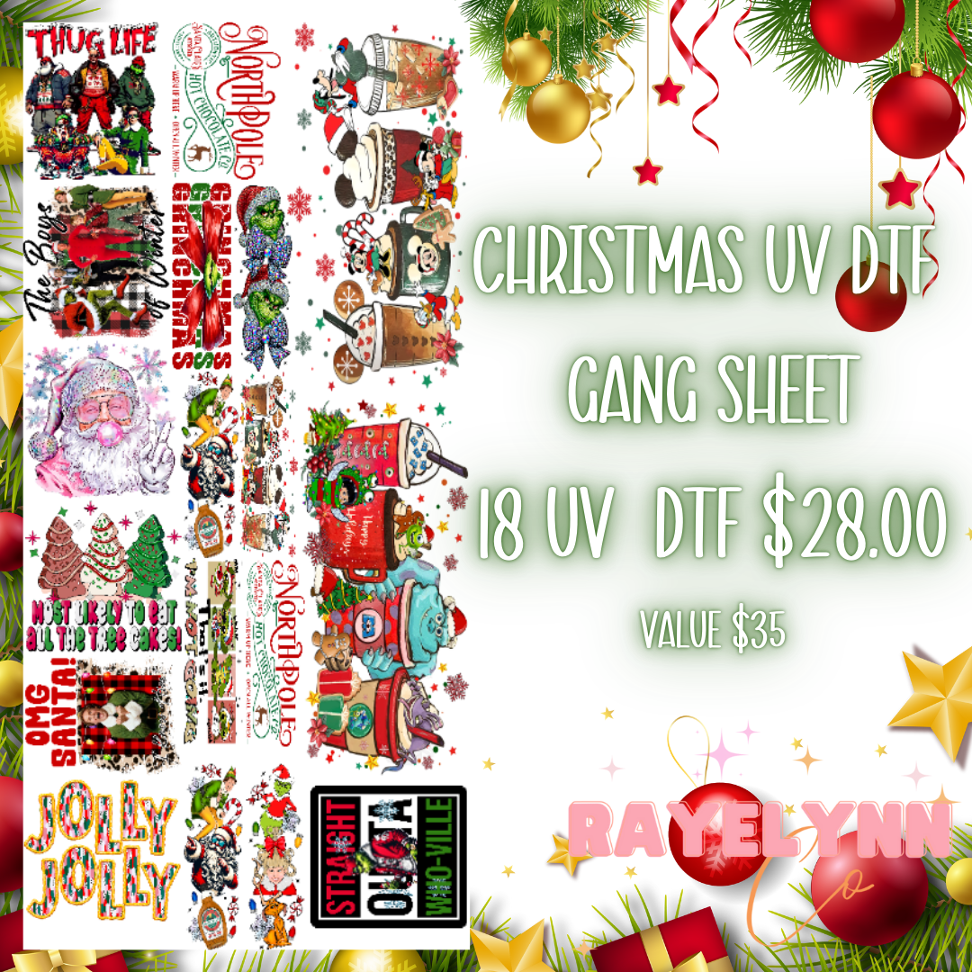 CHRISTMAS UV DTF- PREMADE GANG SHEET