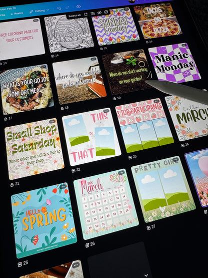 MARCH SOCIAL MEDIA GRAPHICS