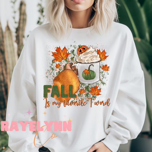 FALL F WORD- DTF
