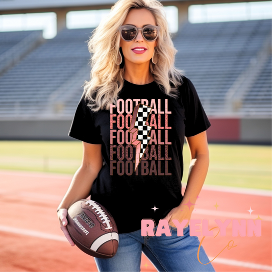 FOOTBALL PINKED STACKED- DTF