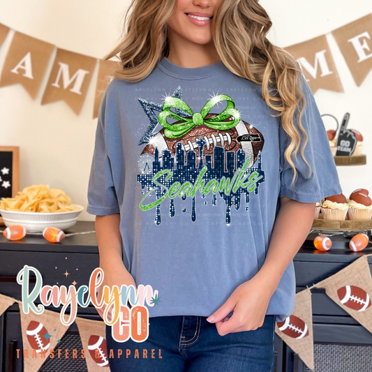 FAUX GLITTER HAWKS- DTF TRANSFER