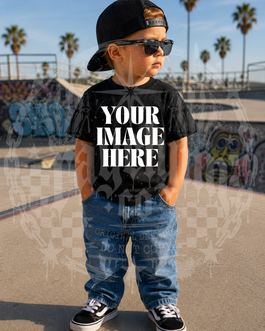 GILDAN BLACK BLANK MOCKUP- DIGITAL DOWNLOAD