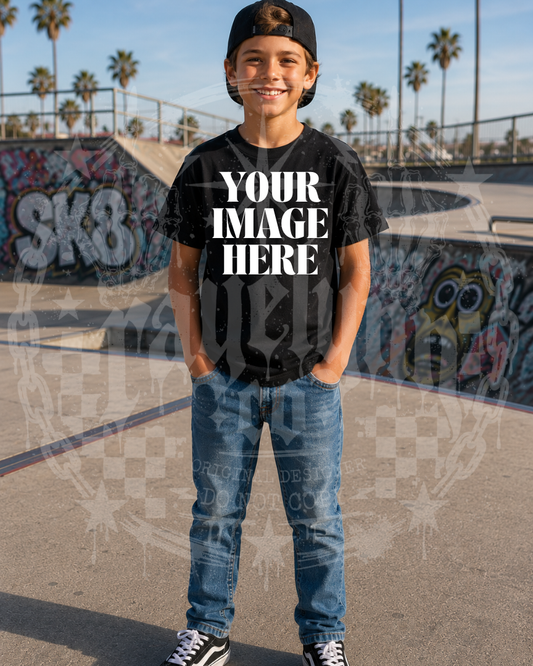 GILDAN BLACK BLANK MOCKUP- DIGITAL DOWNLOAD