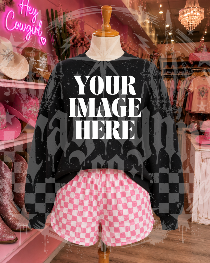 GILDAN BLACK BLANK MOCKUP- DIGITAL DOWNLOAD