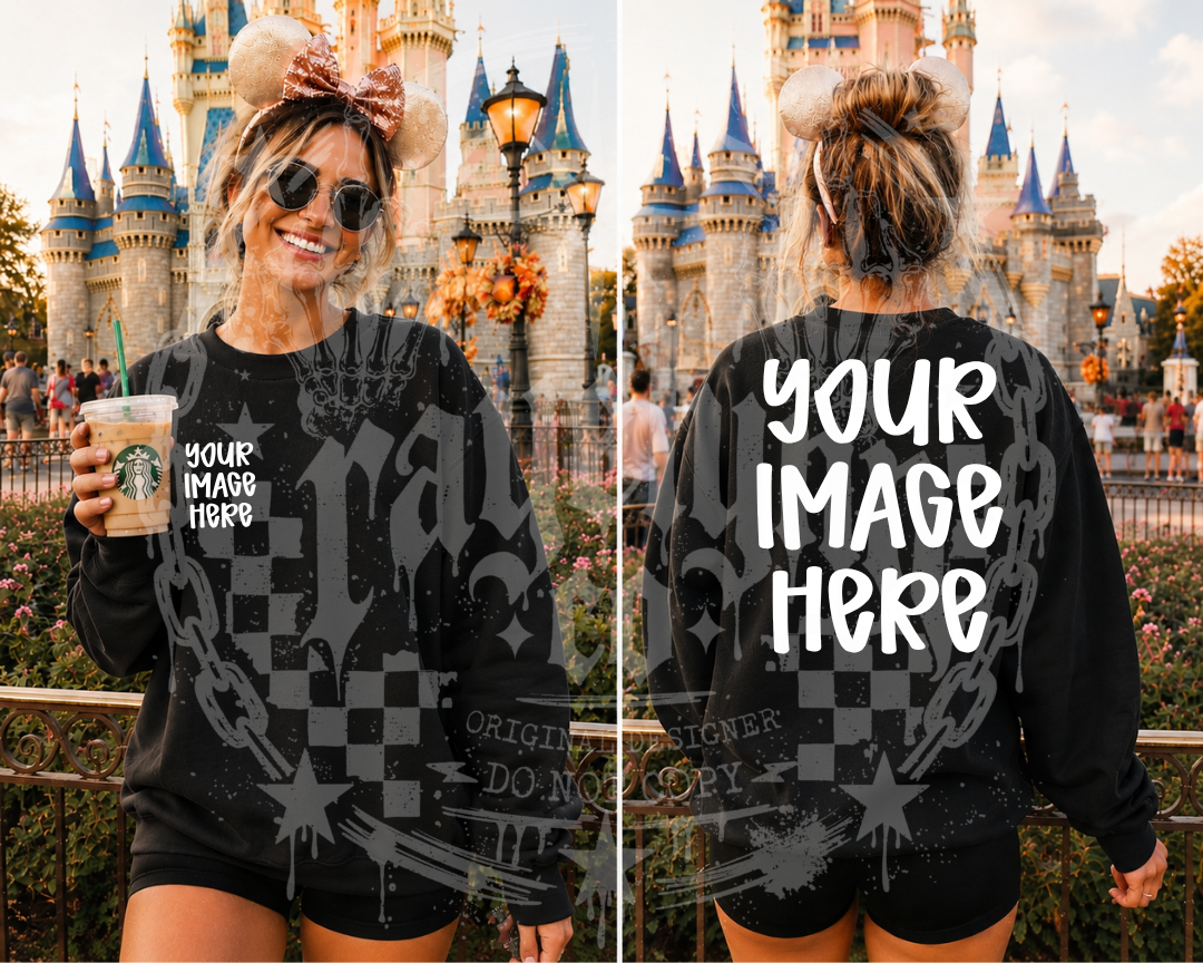 GILDAN BLACK BLANK MOCKUP- DIGITAL DOWNLOAD